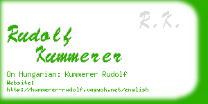 rudolf kummerer business card